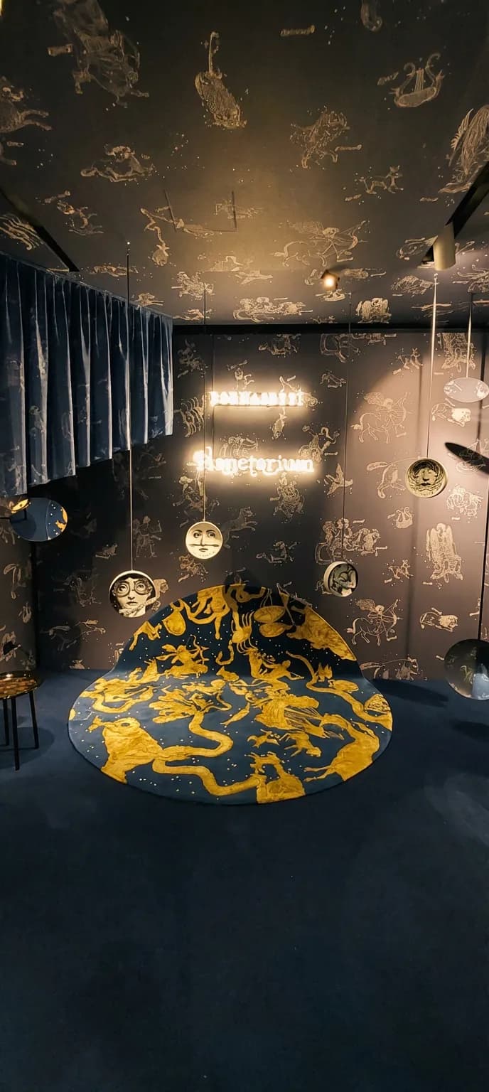 Allestimento showroom con carta da parati